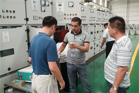 塔吉克水電部長驗收電力變壓器